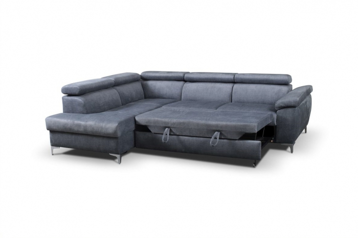 Coltar Living PALERMO, extensibil cu functie somn, stanga, stofa cloud 80, 272x(201/98)x(77-93), ext.201x130cm [2]