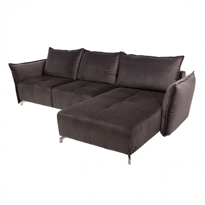 Coltar Living STAR, extensibil cu functie somn, relaxare si depozitare, dreapta, stofa maro Piano 16, (303-325)x186x100, ext.270x140cm [12]