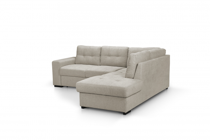 Coltar MM289 PIANO 2F-OTM/BK KL pentru living, dreapta, extensibil cu functie somn, stofa beige G008, 248x213x(73-89), ext.200x138cm [7]