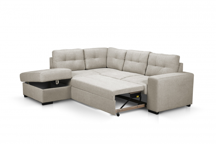Coltar MM289 PIANO OTM/BK KL-2F pentru living, stanga, extensibil cu functie somn, stofa beige G008, 248x213x(73-89), ext.200x138cm [2]