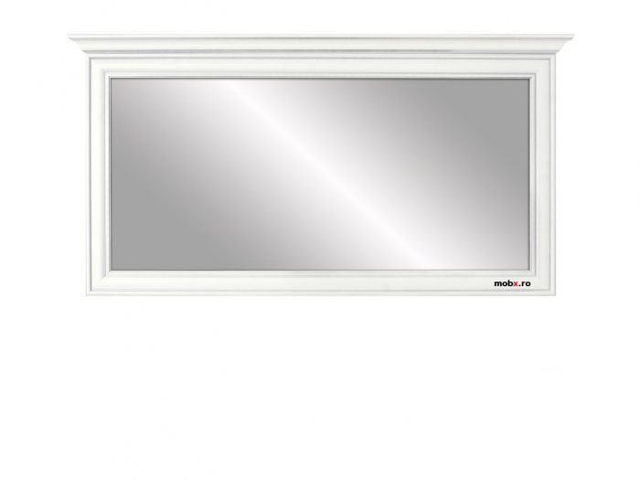 Dormitor IDENTO Set-B, (dulap 5U2S 160 + pat 160 + 2 noptiere 1S + comoda 2U4S + oglinda 155) culoare alb. [9]