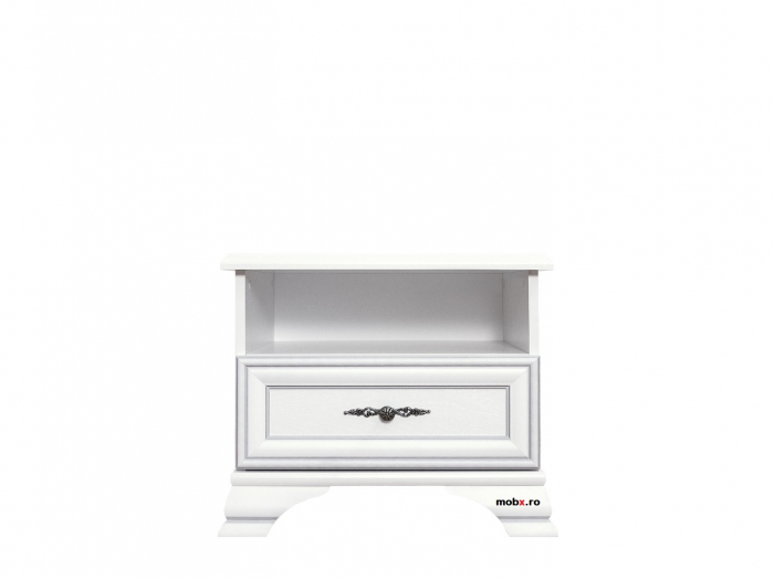 Dormitor IDENTO Set-D, (dulap 6U2S+ pat 160 + 2 noptiere 1S + comoda 2U4S) culoare alb. [7]