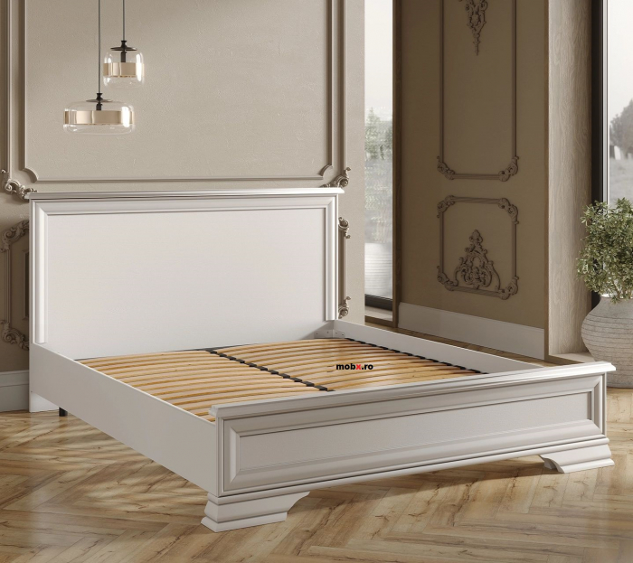 Dormitor IDENTO Set-E, (dulap 6U2S+ pat 160 + 2 noptiere 1S + comoda 2W3S1B + oglinda LUS 155) culoare alb. [22]