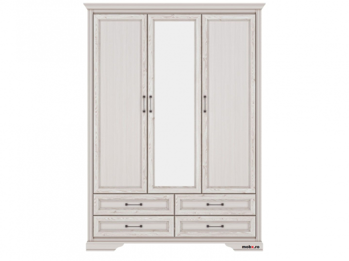 Dormitor STYLIUS Set-A, (dulap 3U4S 170 + pat 160 + 2 noptiere 2S + comoda 3S + oglinda 90cm) culoare pin siberian. [2]