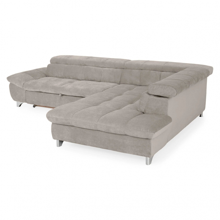 GEMINI Coltar extensibil, sezlong dreapta 3F-OTM, functie somn si relaxare, acoperire stofa crem savana F220, COTTA, 312x231x97, ext.228x127cm. [3]