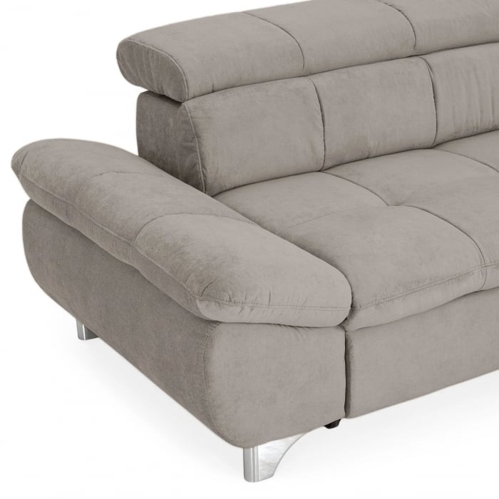 GEMINI Coltar extensibil, sezlong dreapta 3F-OTM, functie somn si relaxare, acoperire stofa crem savana F220, COTTA, 312x231x97, ext.228x127cm. [10]