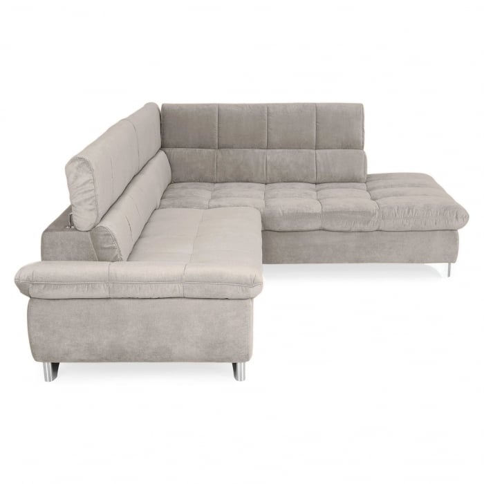 GEMINI Coltar extensibil, sezlong dreapta 3F-OTM, functie somn si relaxare, acoperire stofa crem savana F220, COTTA, 312x231x97, ext.228x127cm. [6]