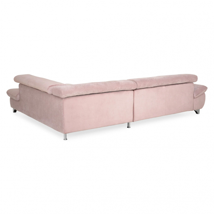 GEMINI Coltar extensibil, sezlong dreapta 3F-OTM, functie somn si relaxare, acoperire stofa roz F222, COTTA, 312x231x97, ext.228x127cm. [11]
