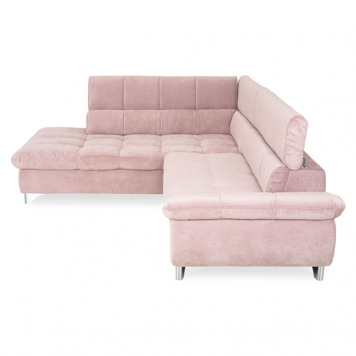 GEMINI OTM-3F, COTTA, colta extensibil, functie somn, sezlong stanga, roz F222, 312x231x97, ext.228x127cm. [10]
