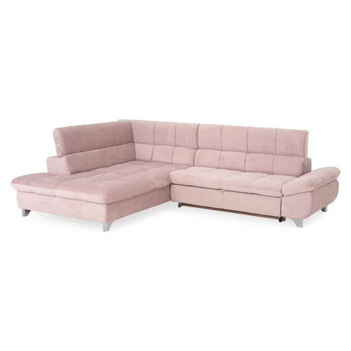 GEMINI OTM-3F, COTTA, colta extensibil, functie somn, sezlong stanga, roz F222, 312x231x97, ext.228x127cm. [4]