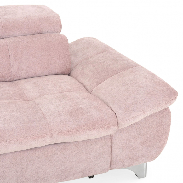 GEMINI OTM-3F, COTTA, colta extensibil, functie somn, sezlong stanga, roz F222, 312x231x97, ext.228x127cm. [14]