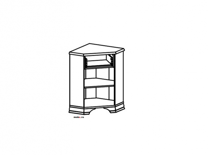 Idento Comoda Colt, KOMN1D1S, front MDF culoare alb, 59/59/90cm. [3]