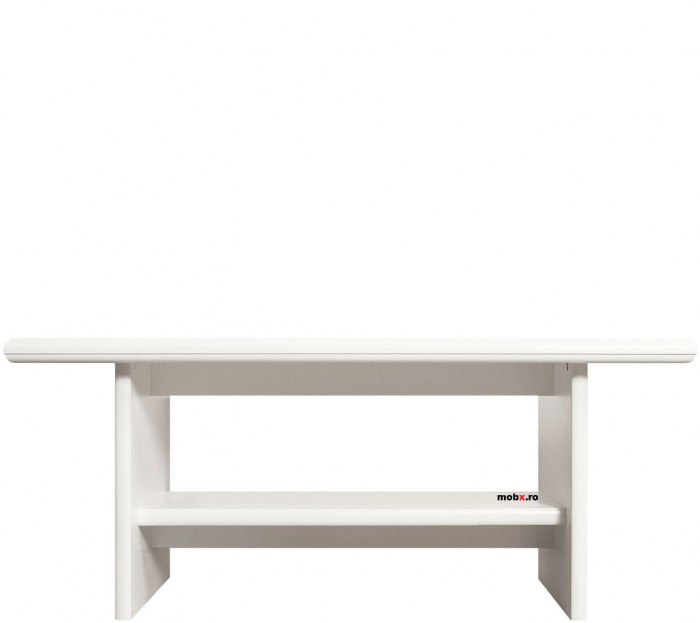 IDENTO, mobila living Set-D, (vitrina REG2W1S + vitrina RWG1W1S + comoda RTV1D2S + masuta cafea LAW130) culoare alb. [6]