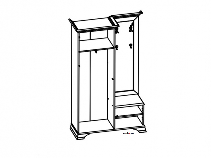Kentuki Garderoba PPK110L, castan, L 115 cm. [2]