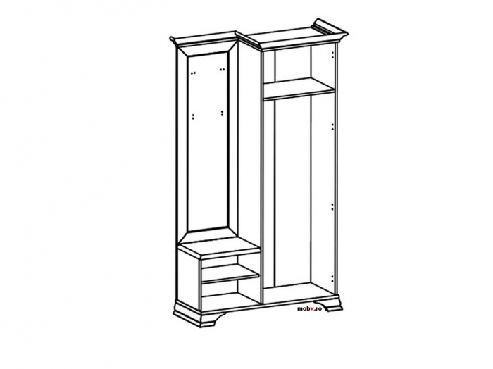 Kentuki Garderoba PPK110P, castan, L 115 cm. [2]