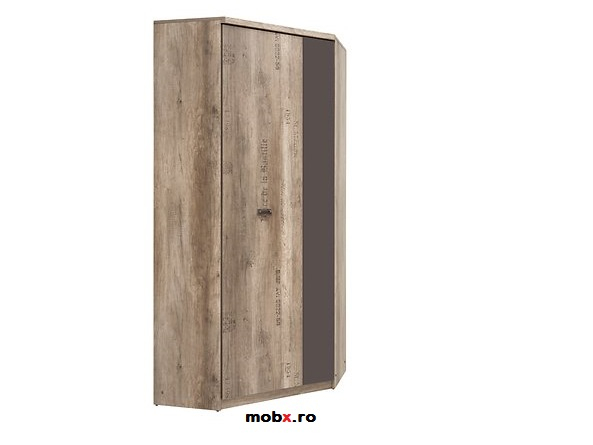 Malcolm Dulap de colt SZFN2D, cu 2 usi, culoare stejar canyon/wolfram gri, 95/95/205cm. [2]