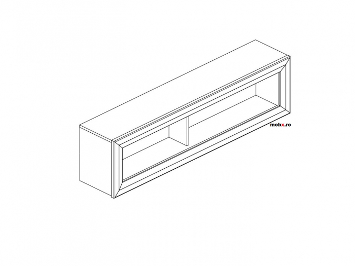 Malta Corp suspendat SFW/15 front MDF culoare zada siberiana, 152/30/40 cm. [2]