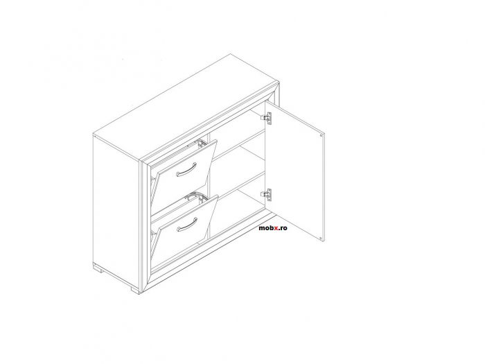 Malta Garderoba Set-1, front MDF culoare zada siberiana, 278/38/212cm. [7]