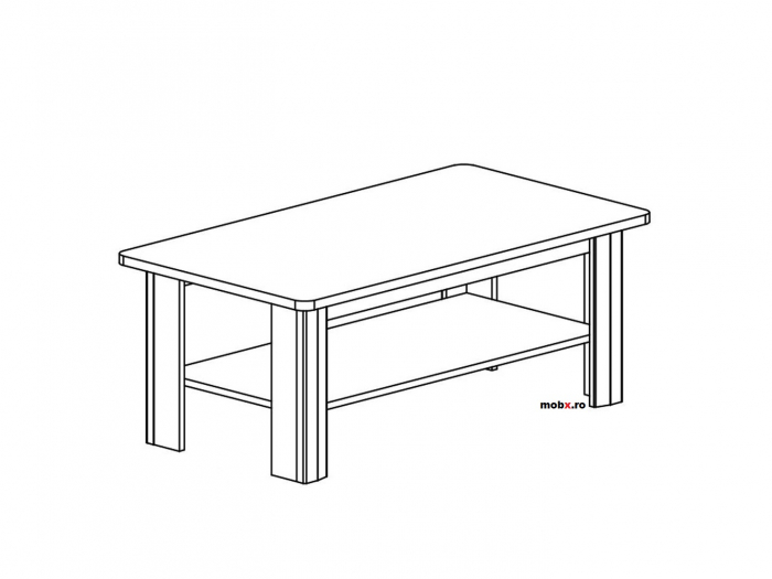 Malta Masuta Cafea LAW 110 front MDF culoare zada siberiana, 110/60/44cm. [2]