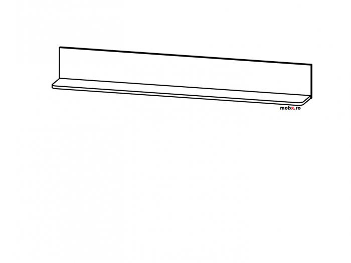 Malta Polita 107 cm P11, front MDF culoare zada siberiana, 107/20/20cm. [2]