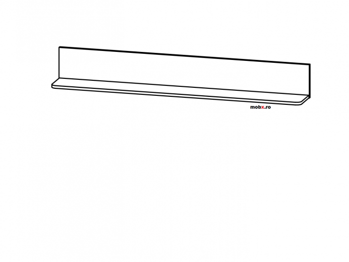Malta Polita 152 cm P15, front MDF culoare zada siberiana, 152/20/20cm. [2]