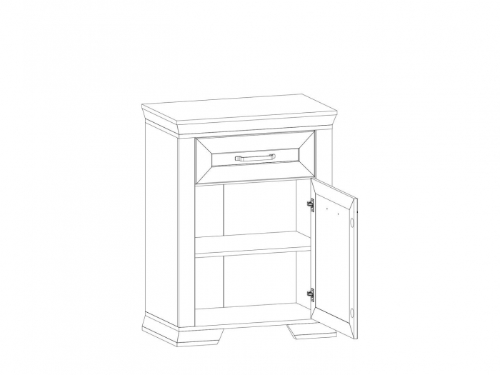 MARSELLE Hol-B, culoare alb frasin si stejar sonoma dark, (Lxadxh): 164x41x221 cm. [3]