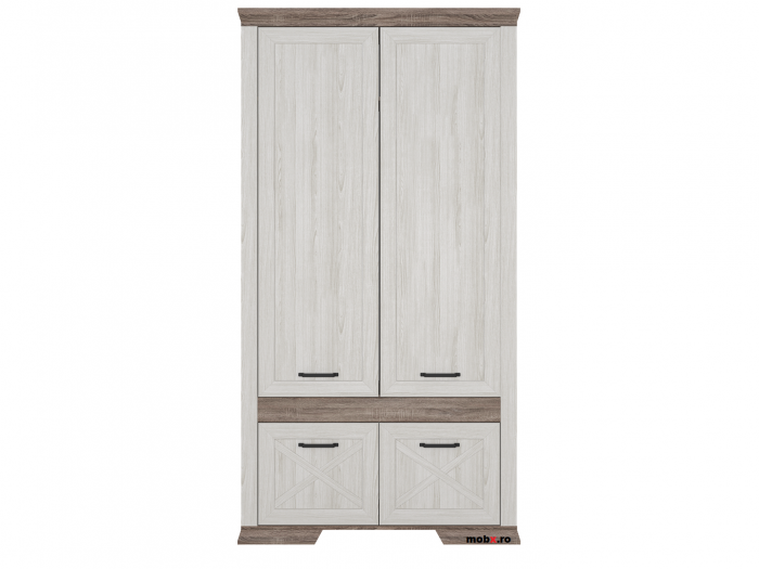 MARSELLE Hol-C, culoare alb frasin si stejar sonoma dark, (Lxadxh): 281x61x221 cm. [2]