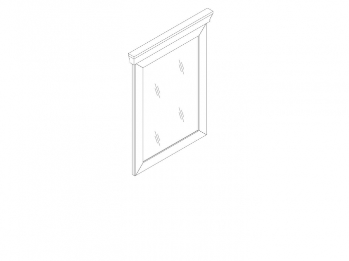 Marselle, Oglinda LUS 68, front MDF, culoare frasin alb si stejar sonoma dark, (Lxadxh) 67/5/90 cm. [4]