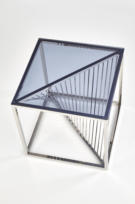 Masuta cafea INFINITY patrata, argintiu-fumuriu, (Lxad.xh) 55x55x55 cm. [3]