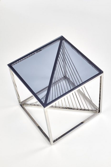 Masuta cafea INFINITY patrata, argintiu-fumuriu, (Lxad.xh) 55x55x55 cm. [2]