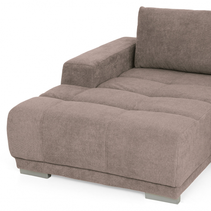 MM321 BOLERO, Coltar extensibil, sezlong stanga REC-2DL,  functie somn, relaxare si depozitare, stofa maro F003, 280x165x66(87), ext.230x130cm [7]