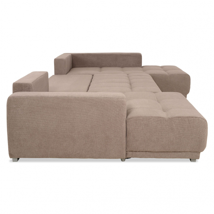 MM321 BOLERO, Coltar U extensibil, dreapta  REC-2DL-OTM,  functie somn, relaxare si depozitare, stofa, maro F003, 365x204x66(87), ext.313x130cm [6]
