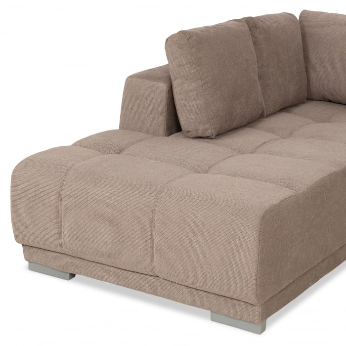 MM321 BOLERO, Coltar U extensibil, stanga  OTM-2DL-REC,  functie somn, relaxare si depozitare, stofa, maro F003, 365x204x66(87), ext.313x130cm [7]