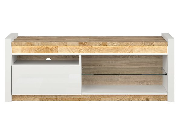 Mobilier living ALAMEDA 2, alb lucios/stejar. [5]