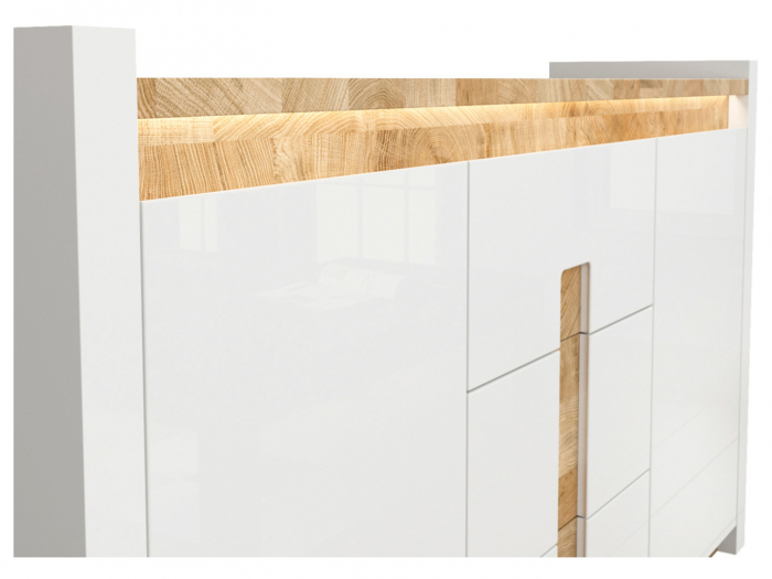Mobilier living ALAMEDA 2, alb lucios/stejar. [18]
