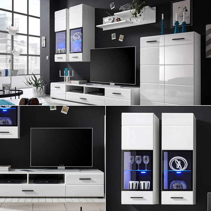 Mobila living Alaska (Arctic) alb lucios  L 285 cm [4]