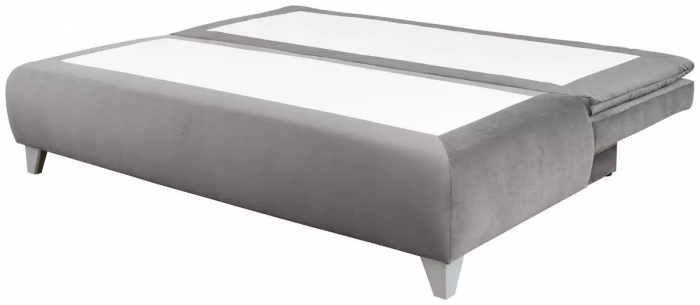 PALERMO, Canapea extensibila, 3 locuri cu functie somn, relaxare si depozitare, stofa gri Jasmine 23 , 208x96x(83-96), ext.200x160cm [4]