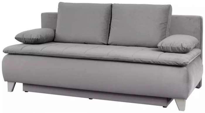 PALERMO, Canapea extensibila, 3 locuri cu functie somn, relaxare si depozitare, stofa gri Jasmine 23 , 208x96x(83-96), ext.200x160cm [2]