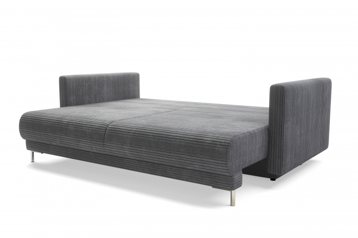 RICO, Canapea extensibila 3 locuri, cu functie somn, relaxare si depozitare, stofa gri inchis, 224x114x91, ext.198x158 cm [5]