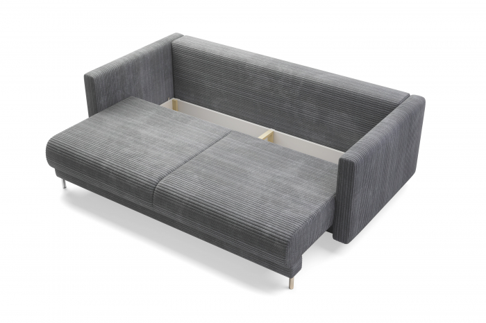RICO, Canapea extensibila 3 locuri, cu functie somn, relaxare si depozitare, stofa gri inchis, 224x114x91, ext.198x158 cm [4]