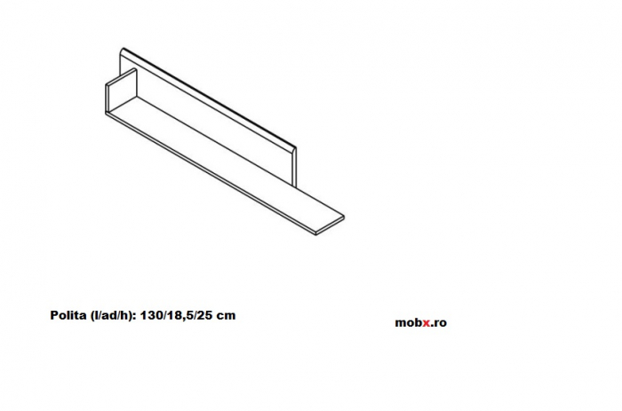 RIKO, set mobila living, alb lucios si stejar, front MDF cu iluminare LED, L 306 cm. [6]