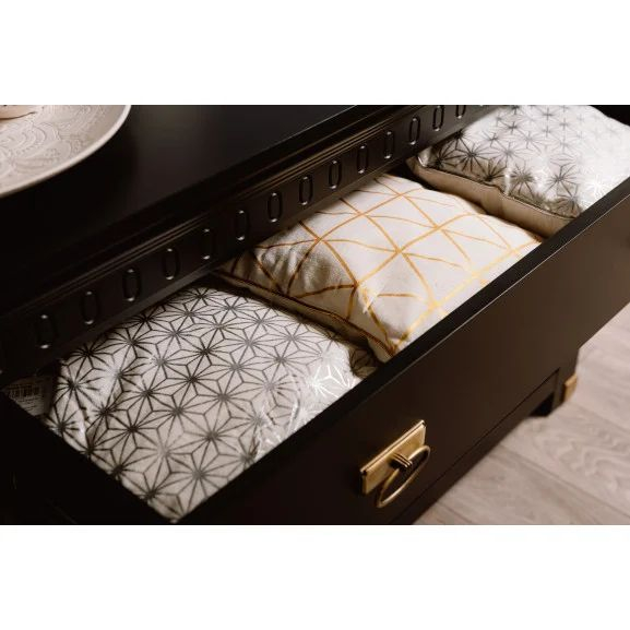 SAINT TROPEZ, Comoda 3 sertare, culoare negru, (Lxadxh): 132x45x87 cm. [3]