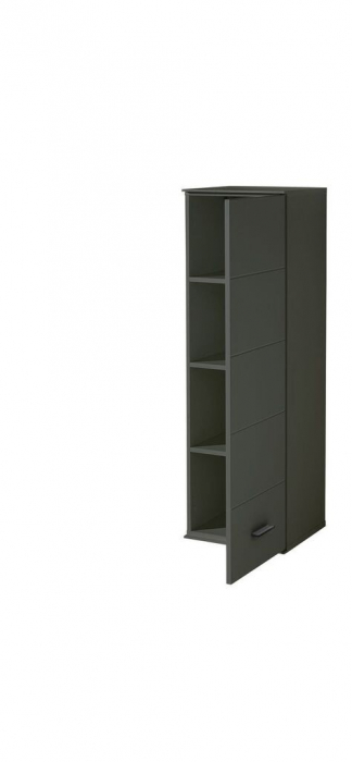 Set mobila living MEDIANA, front MDF culoare grafit/nuc coniac,  L 320cm [9]