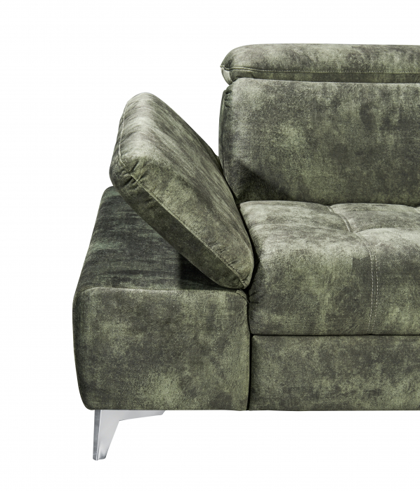 Coltar Living extensibil functie somn si relaxare SIERRA 2F.OTM BK, stofa infinity10, 282x221x82(100), ext.195x125cm. [5]