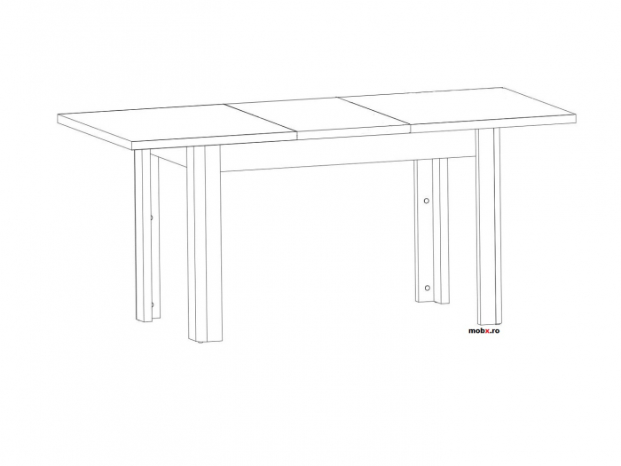 Stylius Masa extensibila STO-170, front MDF culoare pin siberian, (130-170)/85/75 cm. [2]