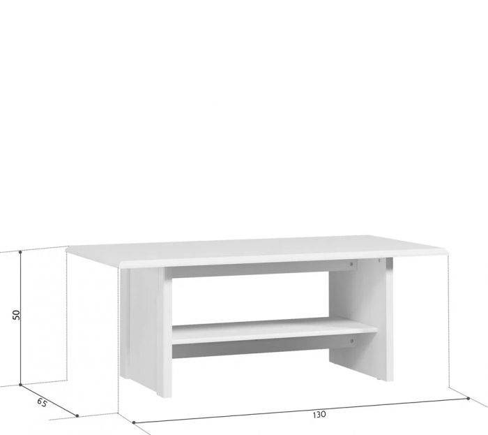 Stylius Masuta cafea LAW130, front MDF culoare pin siberian, 130/65/50 cm. [3]