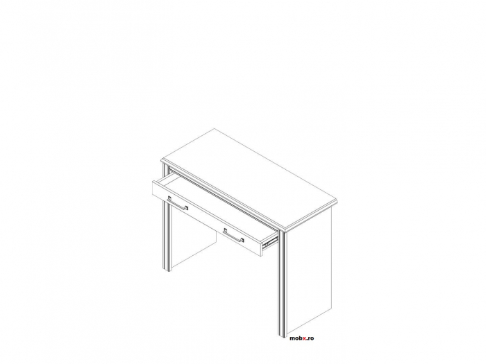 Stylius Masuta de toaleta, front MDF culoare pin siberian, 100/42/78 cm. [2]