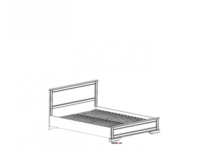 Stylius, PAT 160 cu lada depozitare si suport saltea rabatabil , front MDF culoare pin siberian, 171/209/(39-100) cm. [3]