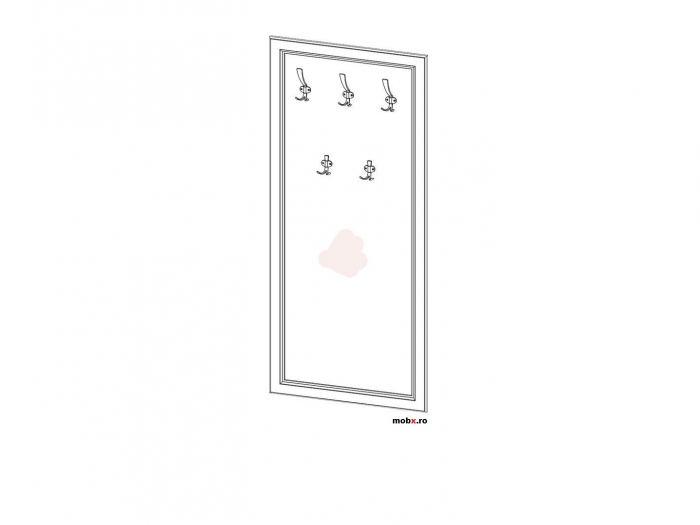 Stylius WIE70 Placa cuier, front MDF culoare pin siberian, 71/3/160 cm. [2]