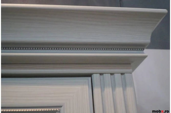 White, Dulap D3U1O, front MDF culoare frasin alb + pin argintiu, 176/64/221cm. [6]